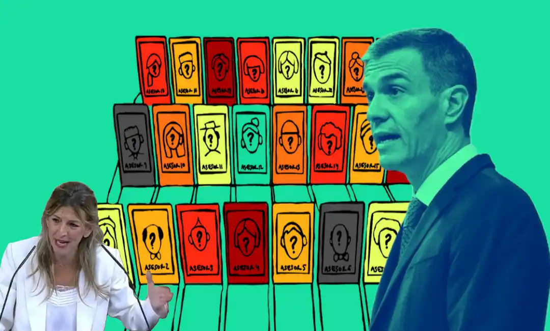 Composición del presidente Sánchez y Yolanda Díaz