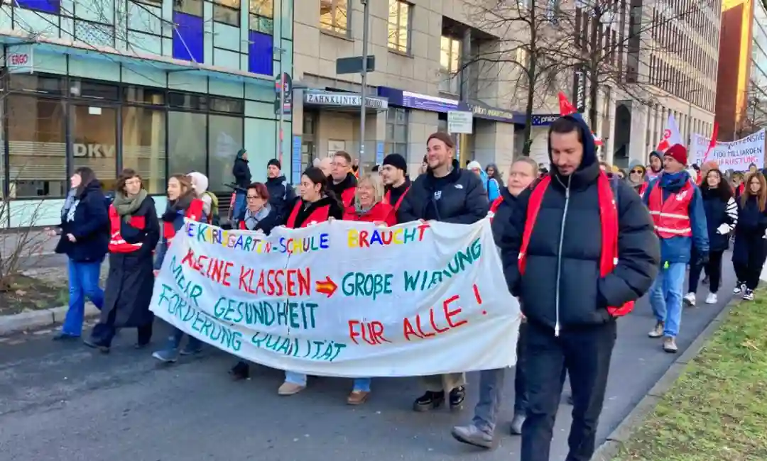 Manifestación de maestros alemanes