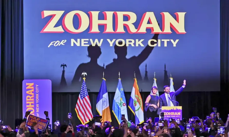 Foto archivo mitin de Mamdani en Nueva York