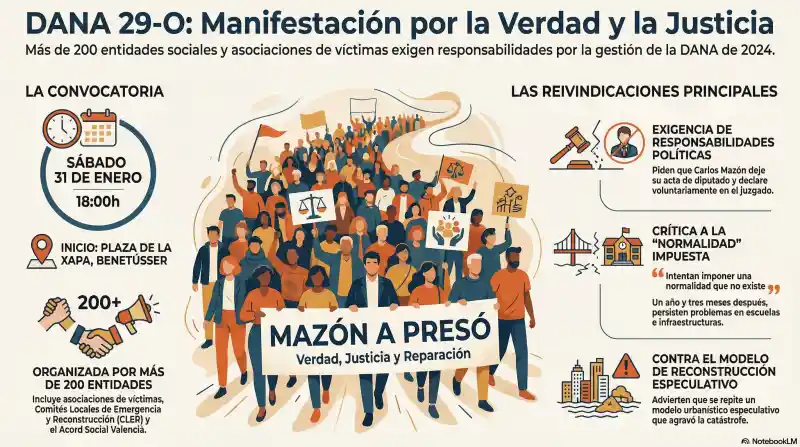 El 31 enero seguiremos exigiendo "Mazón a presó". 2 manifestacio31ene