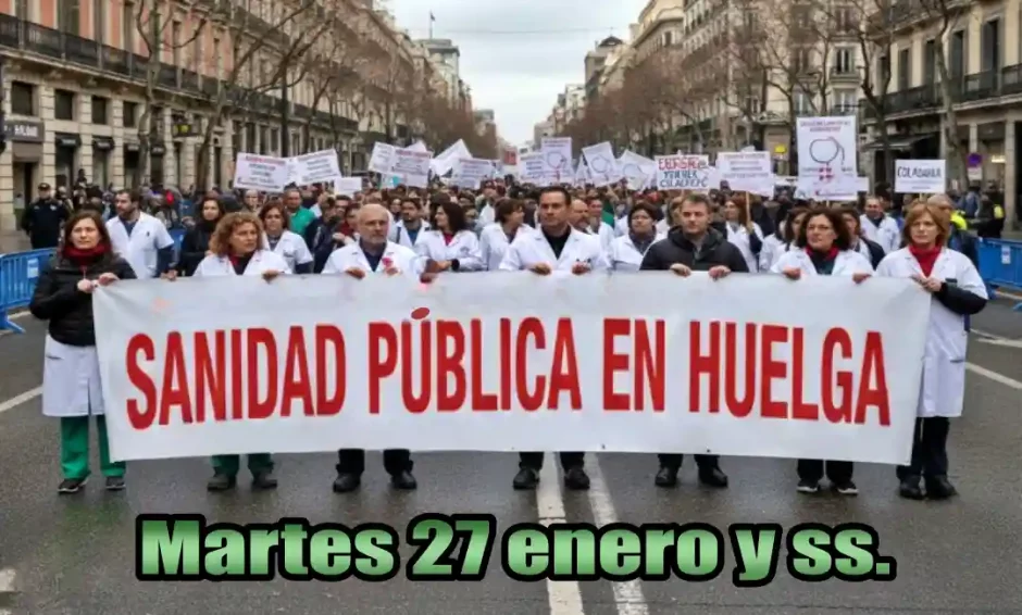 Manifestación de trabajadores por la Sanidad Pública