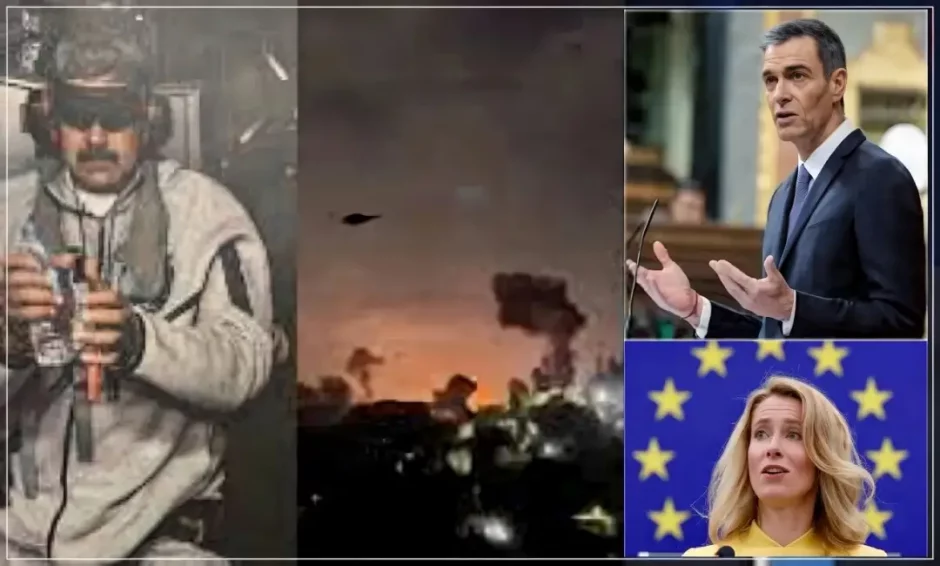 Composición del golpe de estado en Venezuela y mandatarios de la UE y España