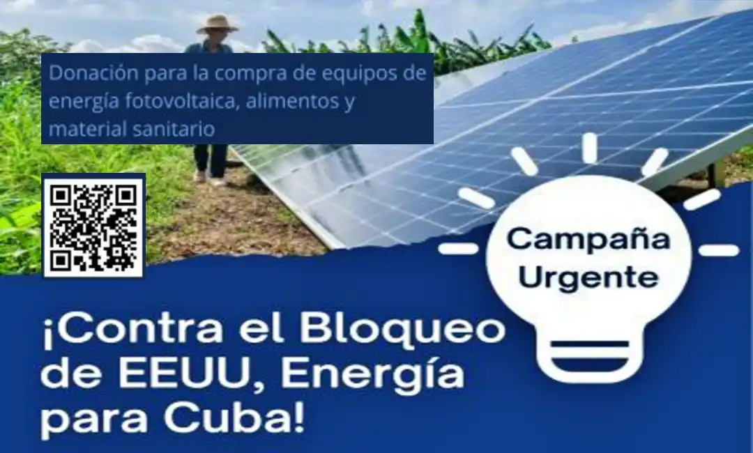 Recorte del cartel oficial de solidaridad urgente con Cuba