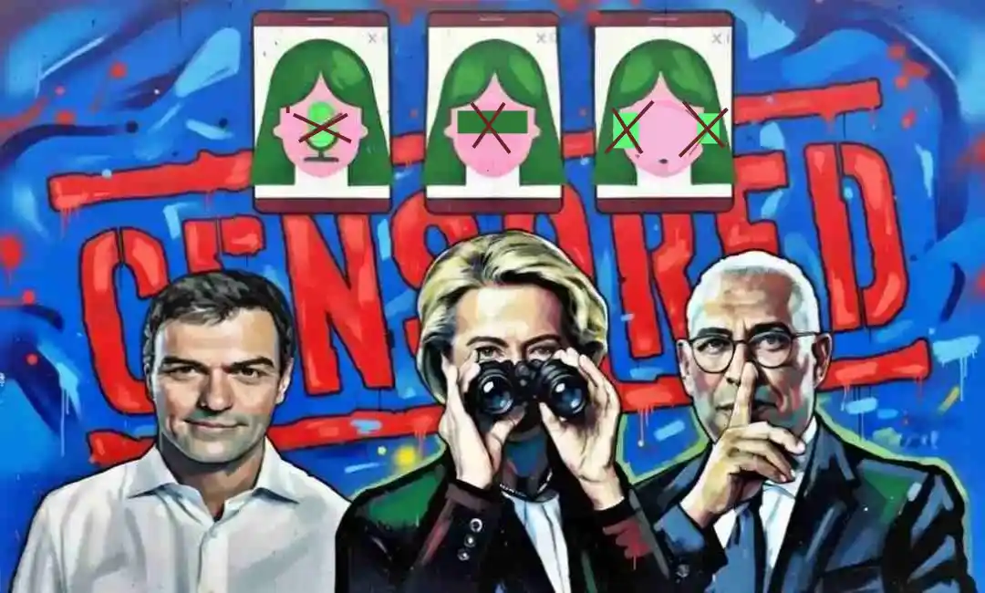 Composición con IA de dignatarios europeos censores