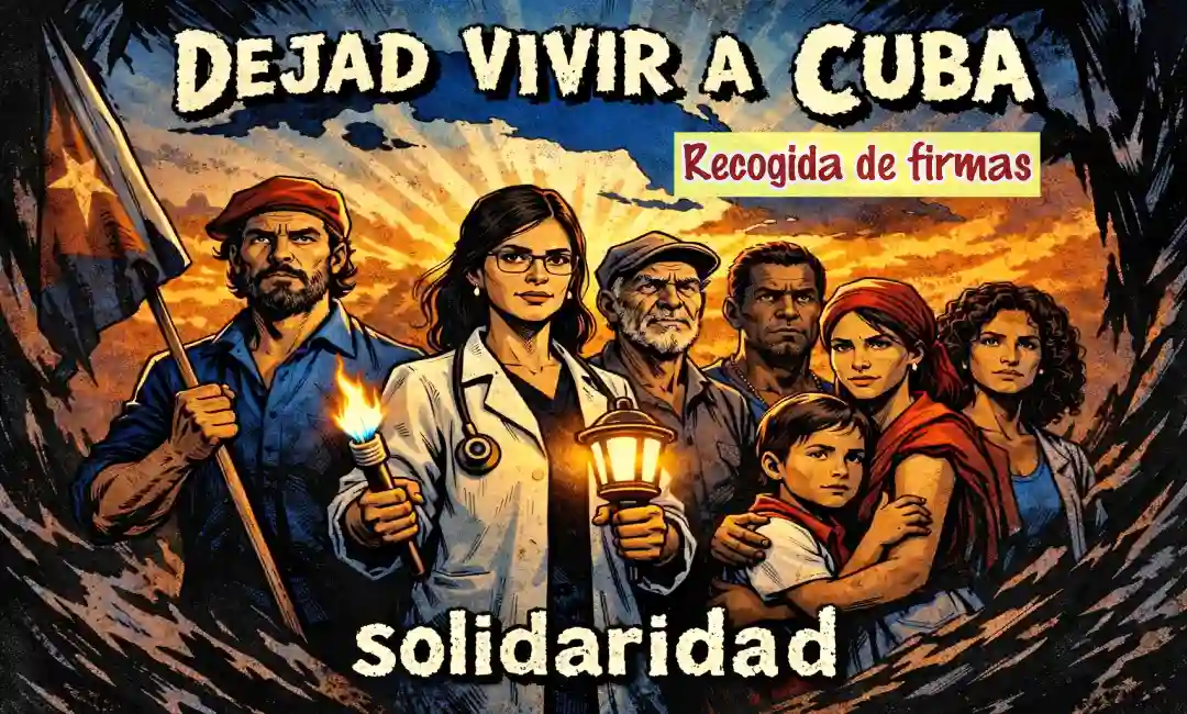 Composivción por IA de la campaña Dejad vivir a Cuba