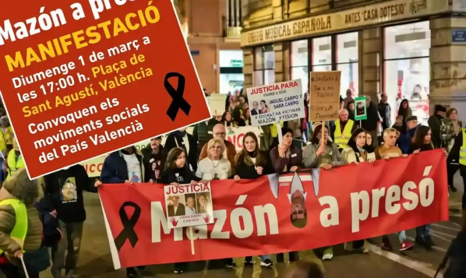 Composición cartel convocatoria 1 de marzo y manifestación anterior