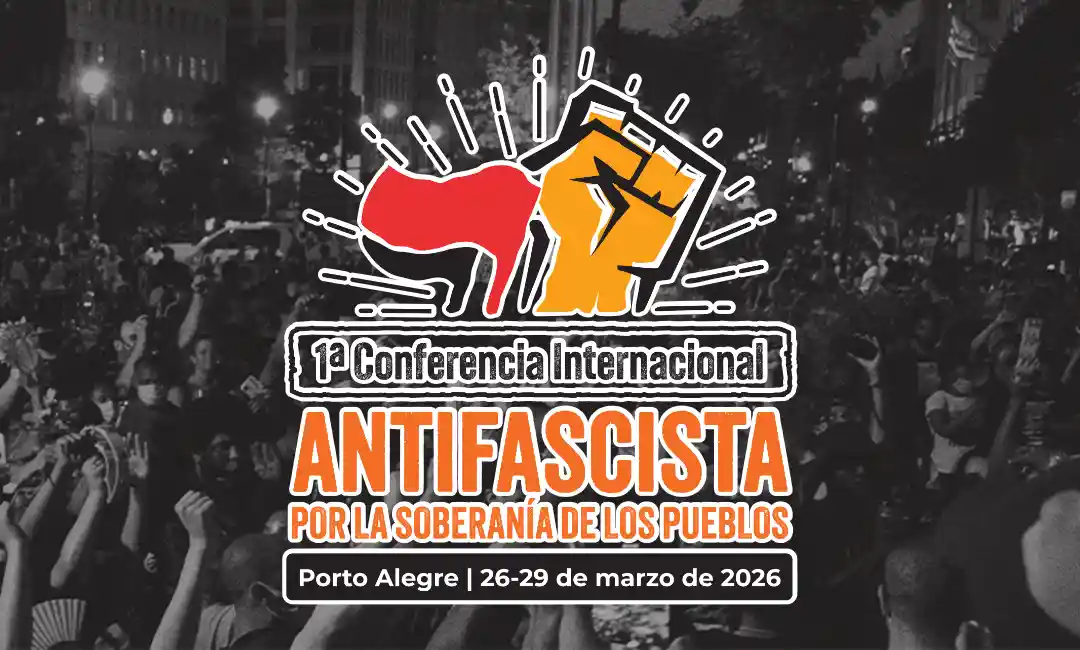 Logo y cartel I Conferencia Internacional Antifascista