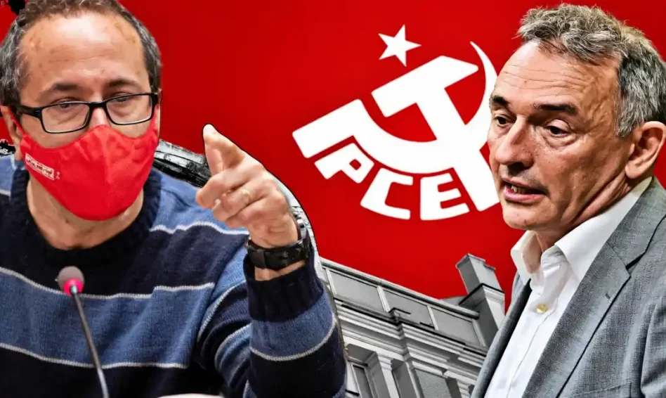 Foto de archivo con el Secretario actual del PCE y portavoz de la corriente crítica
