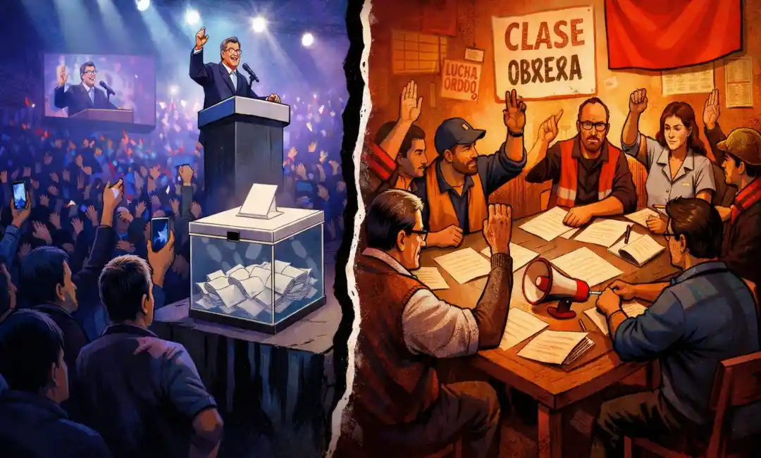 Simulación por IA de partido electoralista y obrero