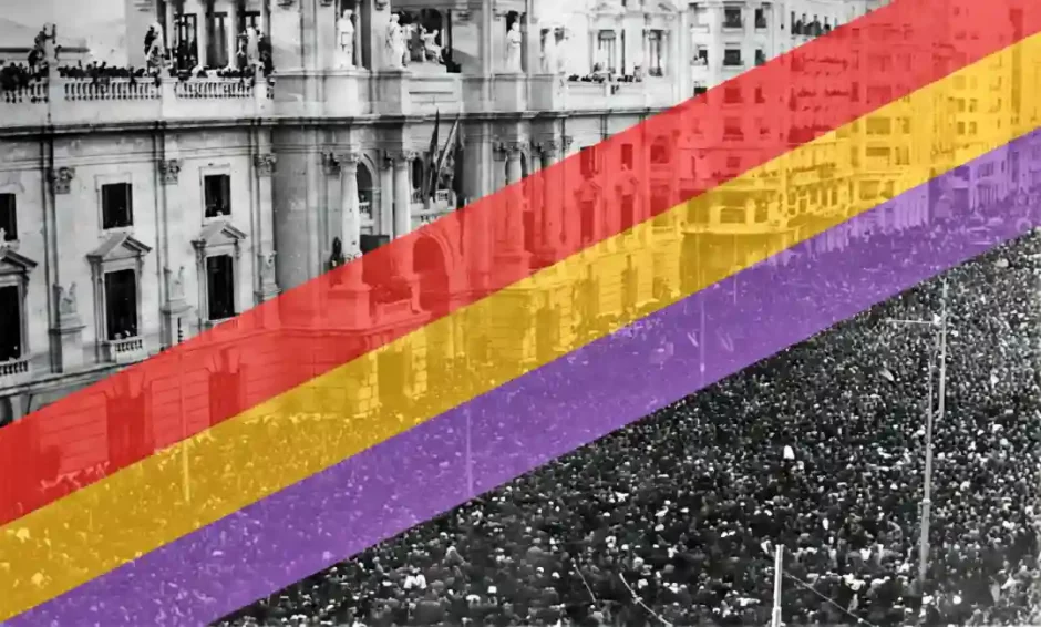 Foto de archivo de la proclamación republicana en Valencia