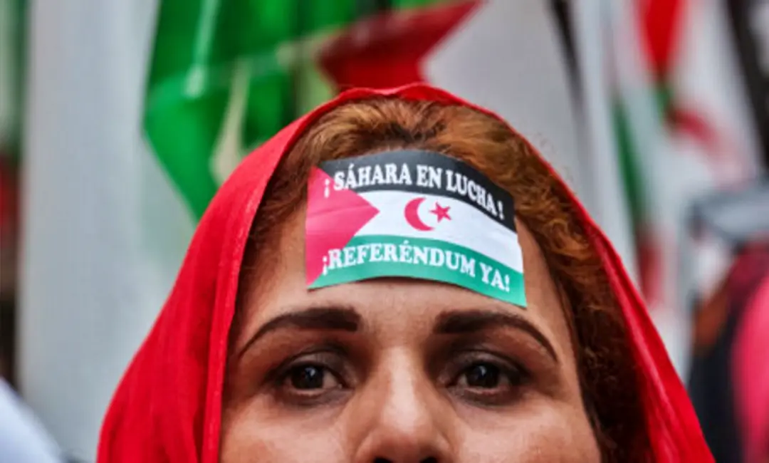 Foto de manifestante saharaui de archivo