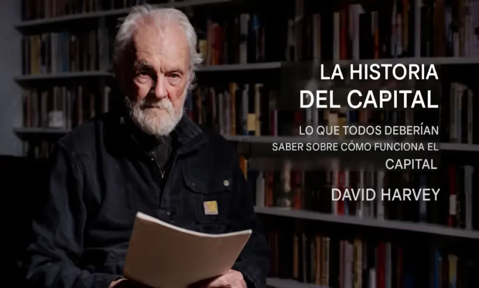 Portada del acto de presentación de David Harvey