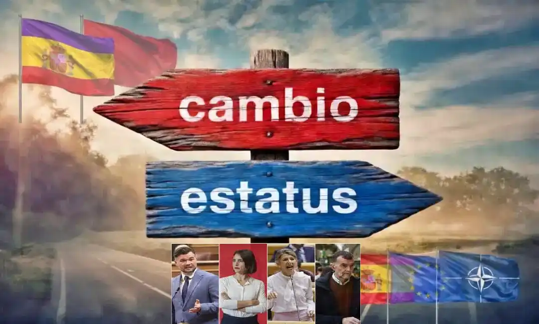 Composición IA de la disyuntiva de la izquierda