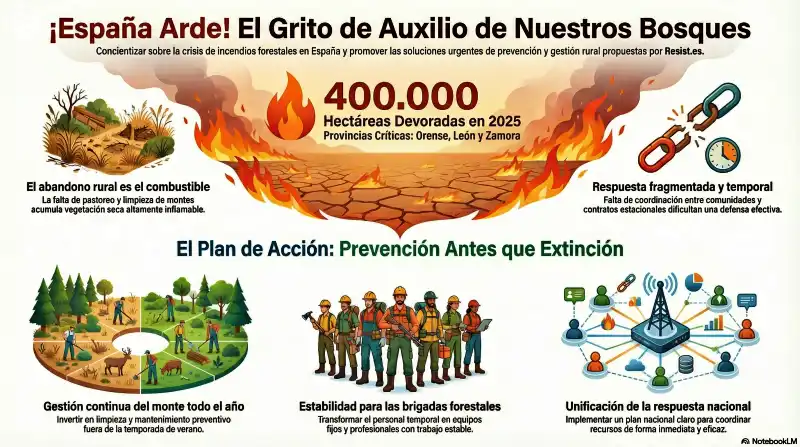 Campaña de Resist.es para frenar los incendios forestales antes de que sean irreversibles. 2 infopoliticafuego
