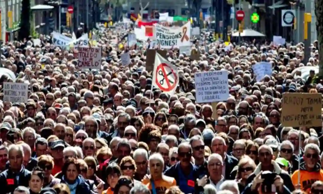 Foto de archivo de manifestación de pensionistas en Madrid.