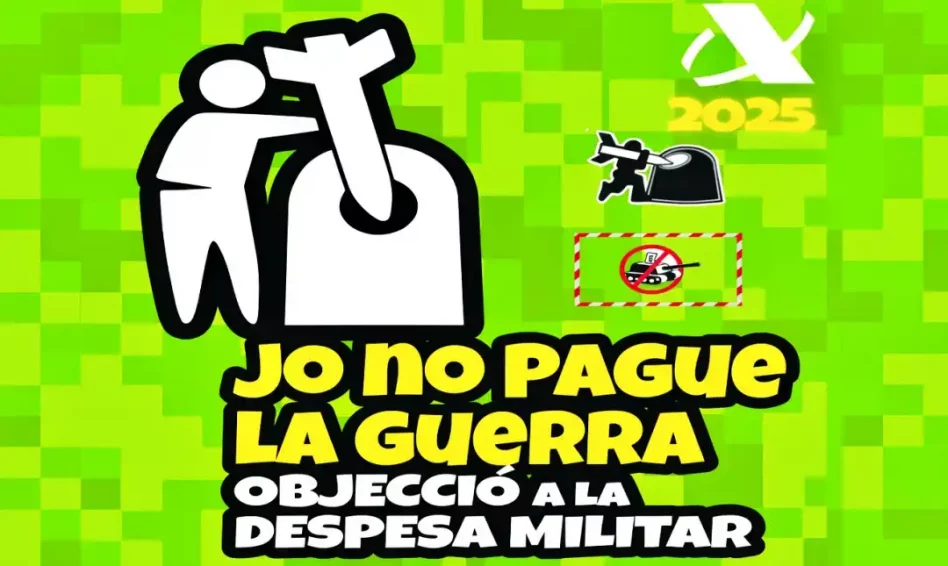 Objeción fiscal al gasto militar. Campaña IRPF 2025.