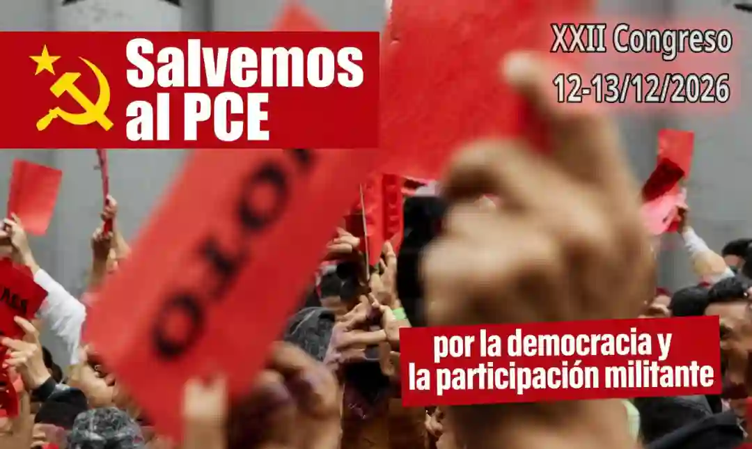 Composición por IA sobre el XXII Congreso del PCE