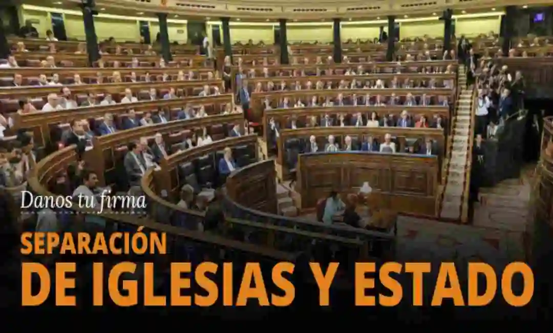 Cartel oficial de la campaña contra la confesionalidad del estado