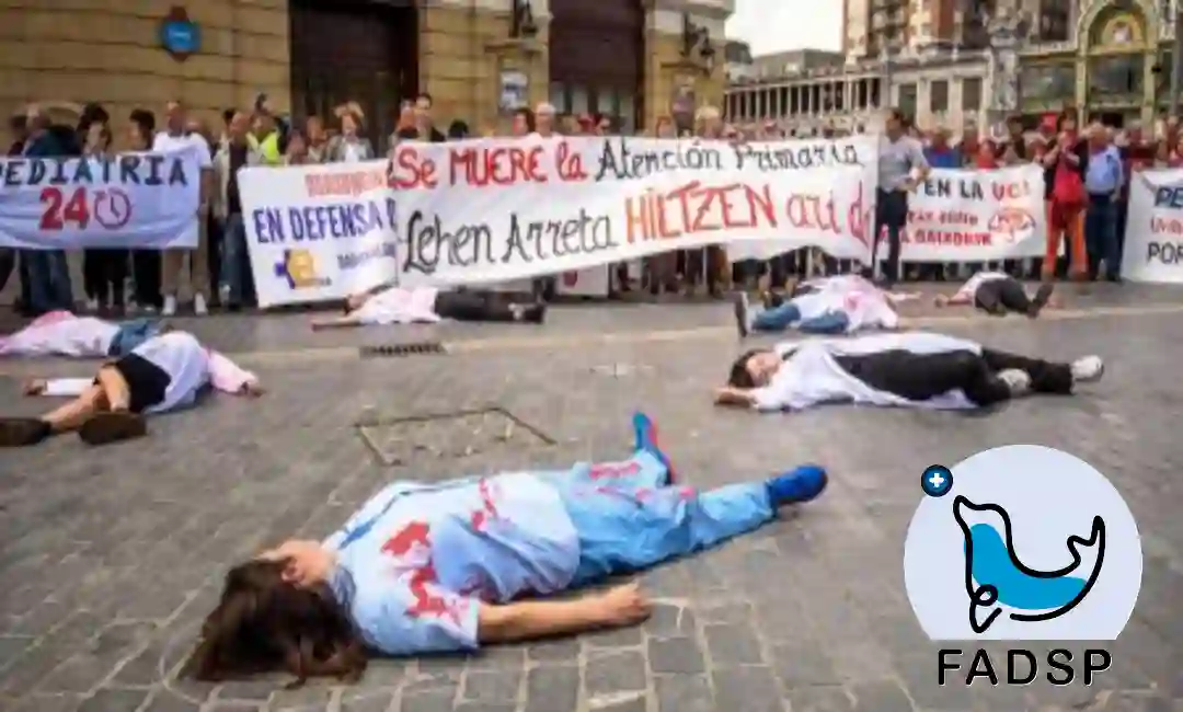Foto de archivo de manifestación contra el deterioro asistencial