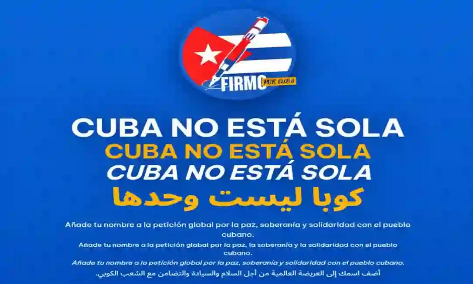 Campaña internacional “Firmo por Cuba”.