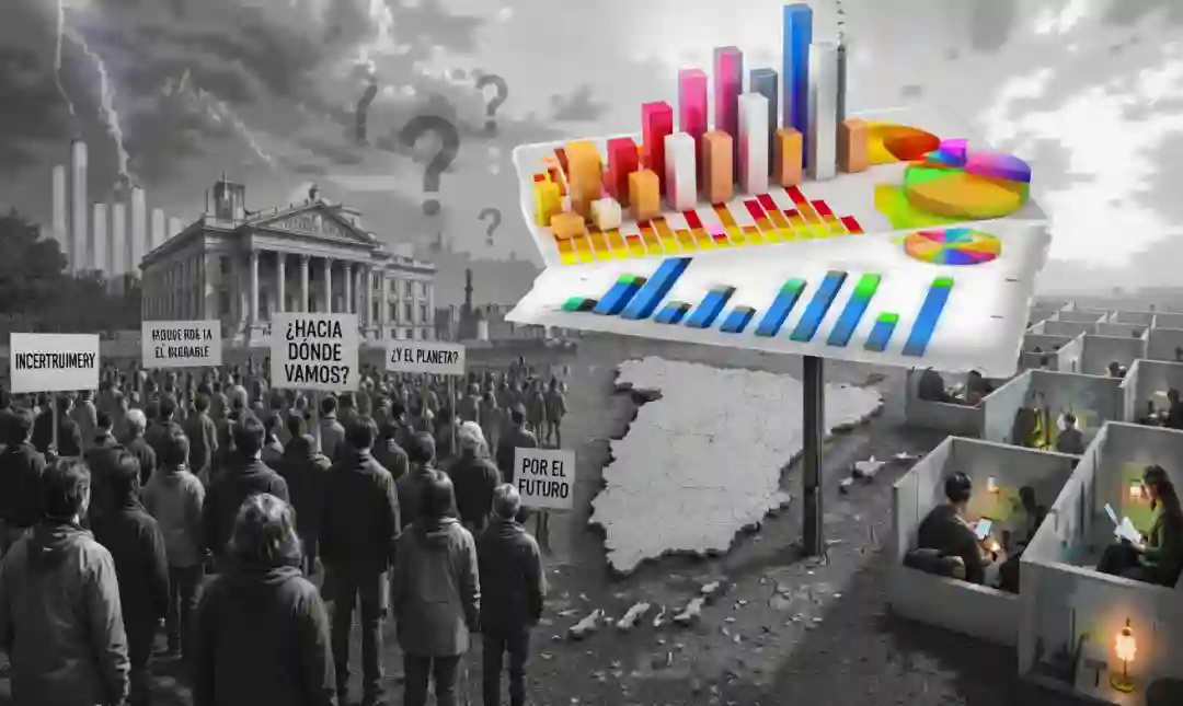 Simulación por IA de la brecha social española