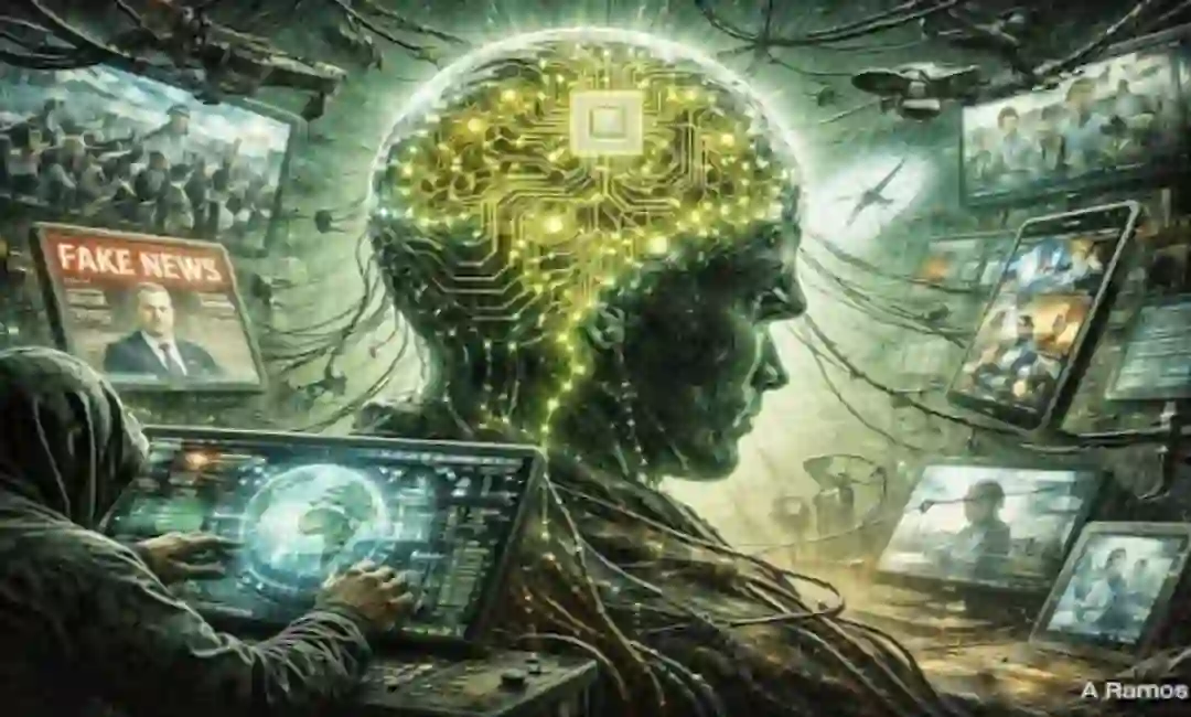 Imagen del artículo original con escena futurista
