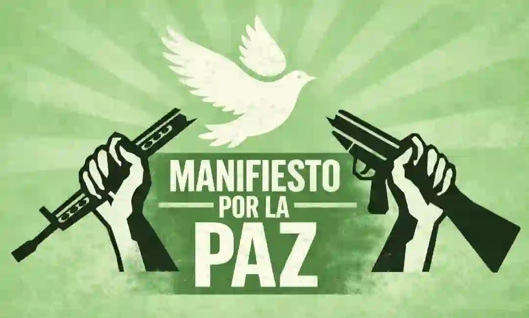 Cartel realizado con IA de movimiento antimilitarista