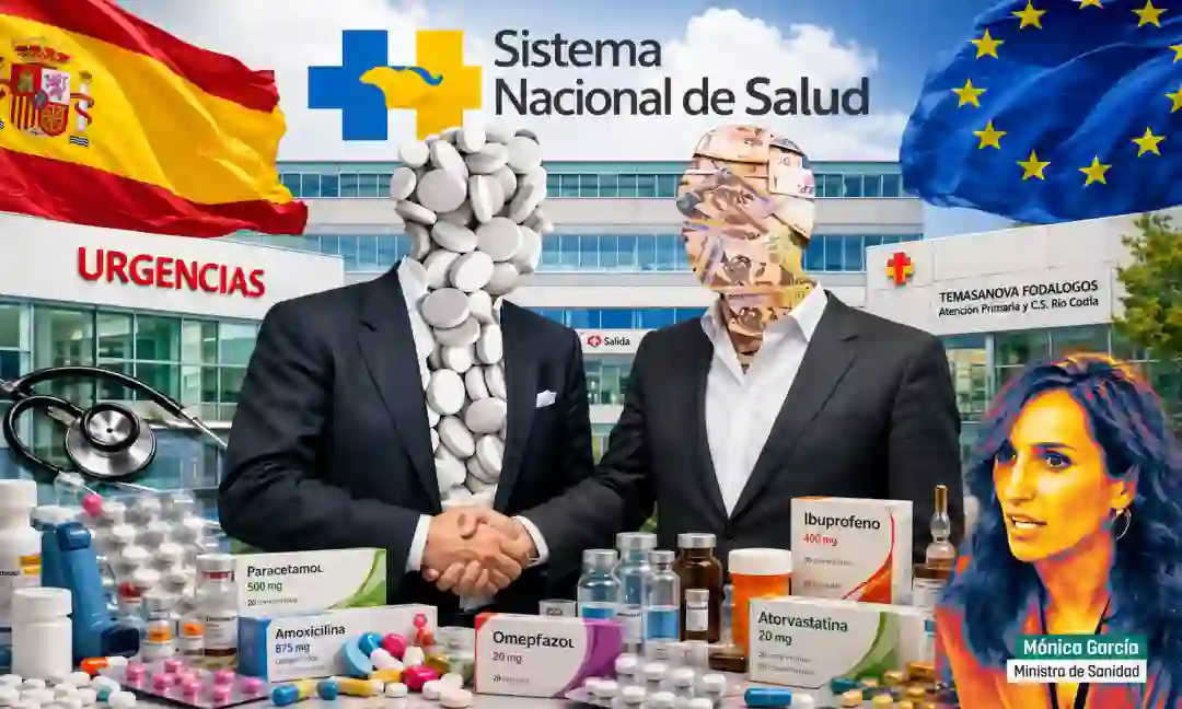 Composición por IA de farmacéuticas y Ministra García