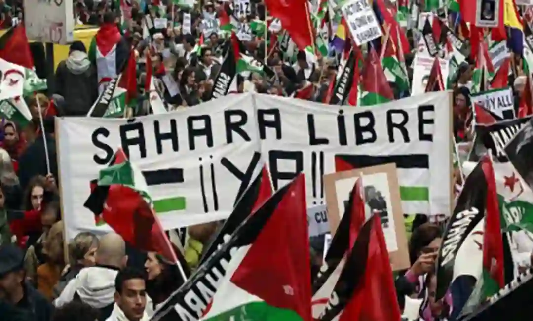 Foto de archivo de manifestación Sahara libre