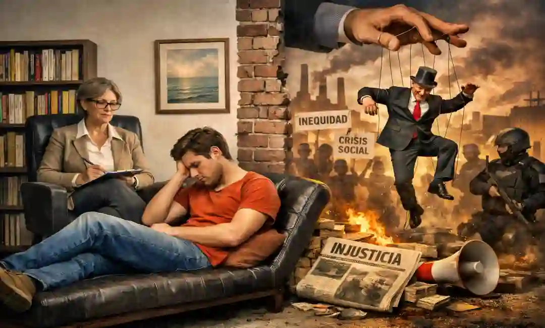 Simulación por ordenador de un paciente que sufre por el capitalismo