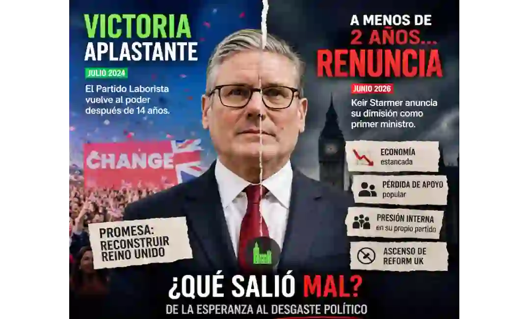 Imagen de instagram sintetizando las causas de la dimisión de Starmer