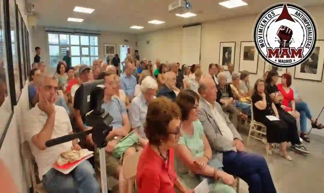 Reunión de la plataforma en madrid y logo del MAM