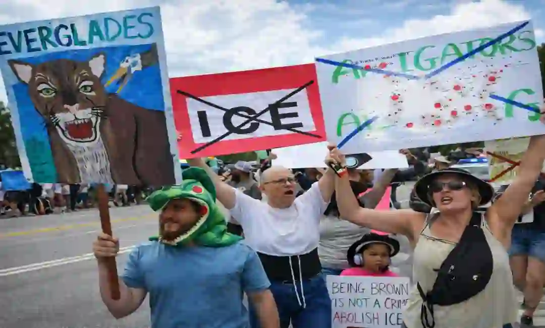 Foto archivo manifestación contra el ICE en EEUU.