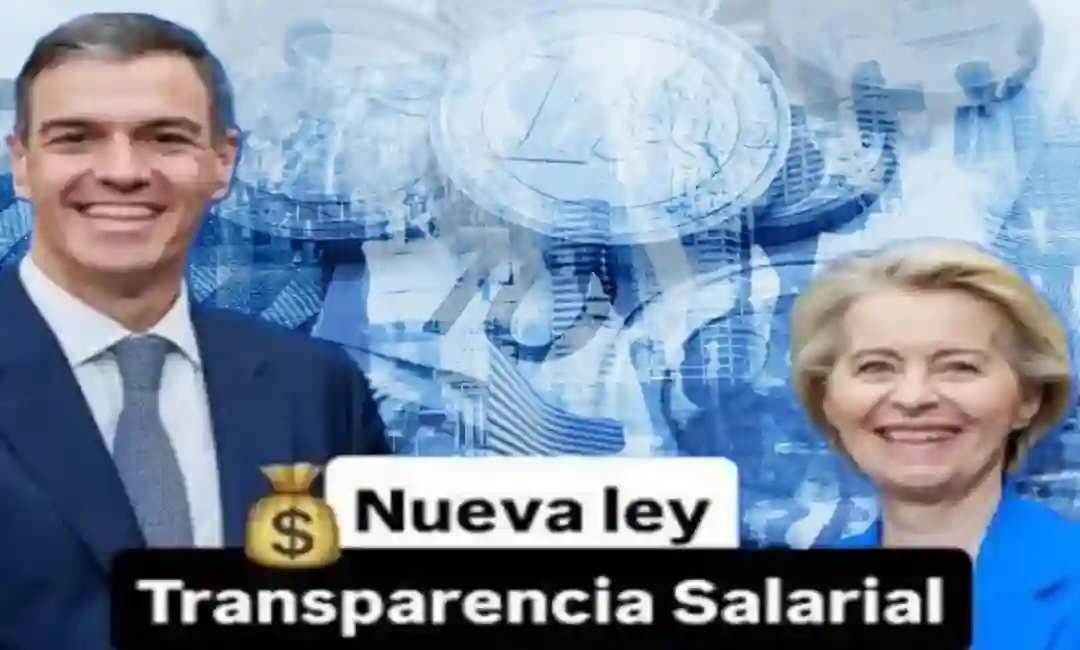 Presidente gobierno y de la CE sobre fondo azul