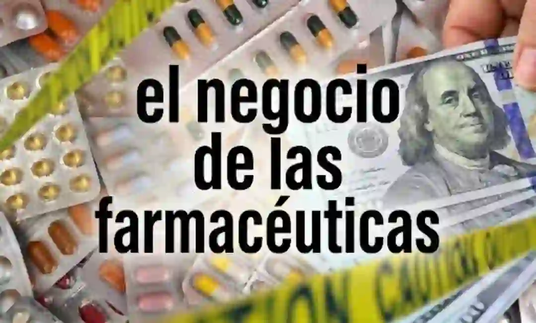 Composición de medicinas y dinero sobre las farmaeuticas