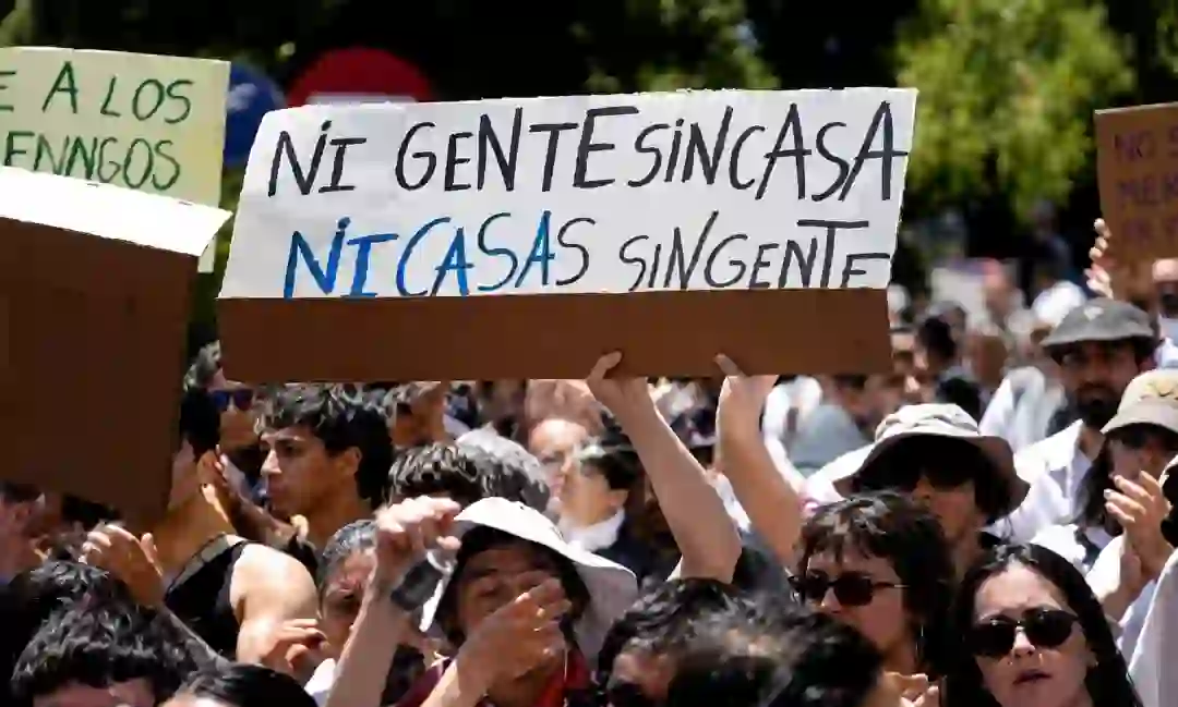 Foto de archivo de una manifestación por la vivienda