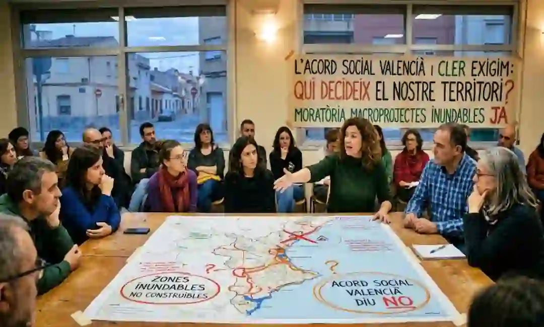 Imagen por IA que simula una reunión de Acrod Social y los CLER