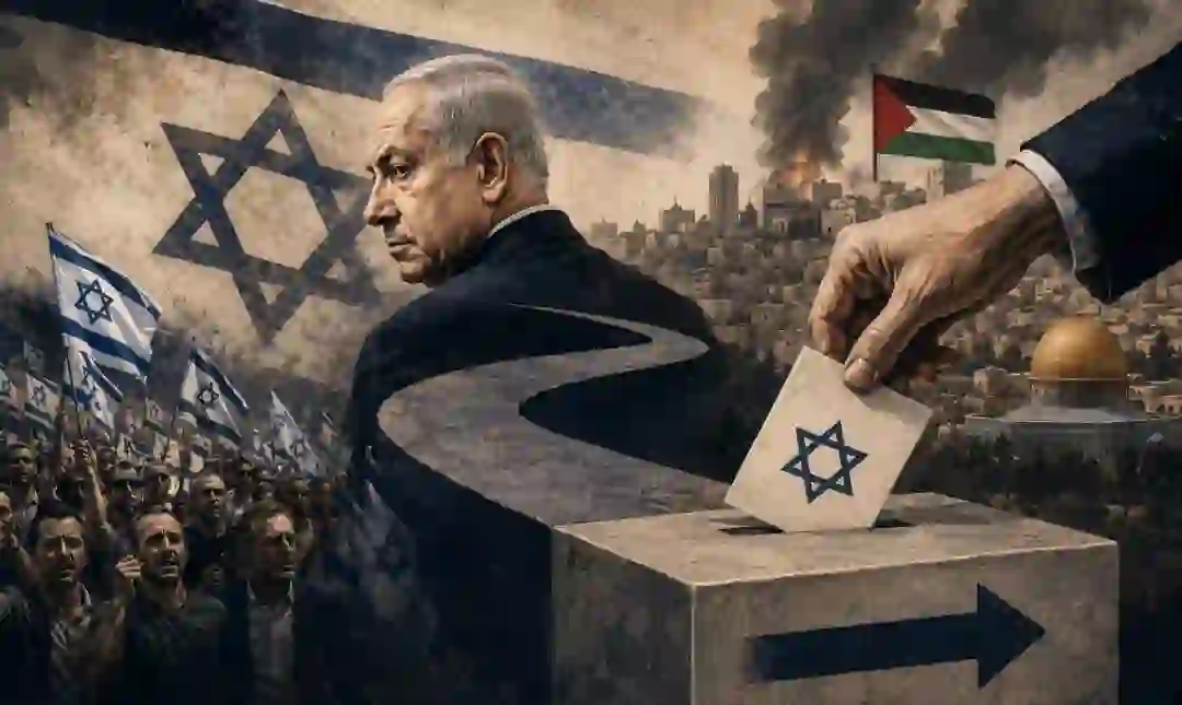 Imagen con IA sobre las elecciones en Israel