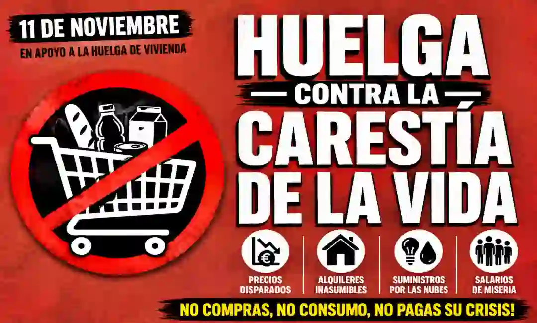 Cartel diseñado con IA sobre la Huelga de compras