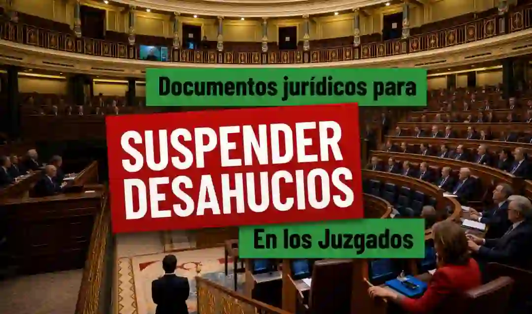 Composición de imagen del Congreso y cartel de la PAH