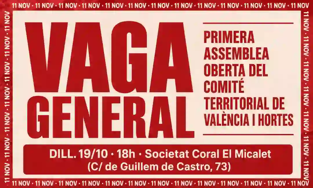 Cartel de la convocatoria preparatoria en Valencia